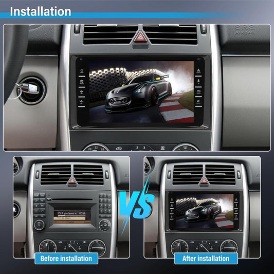 Android 13 car radio for Mercedes Benz W169 W245 B160 B170 B180 B200 W639 Vito Viano W906 Sprinter with Mirror Link, 8 inch car radio touch display with GPS navigation FM Bluetooth SWC+reversing camera+Mic