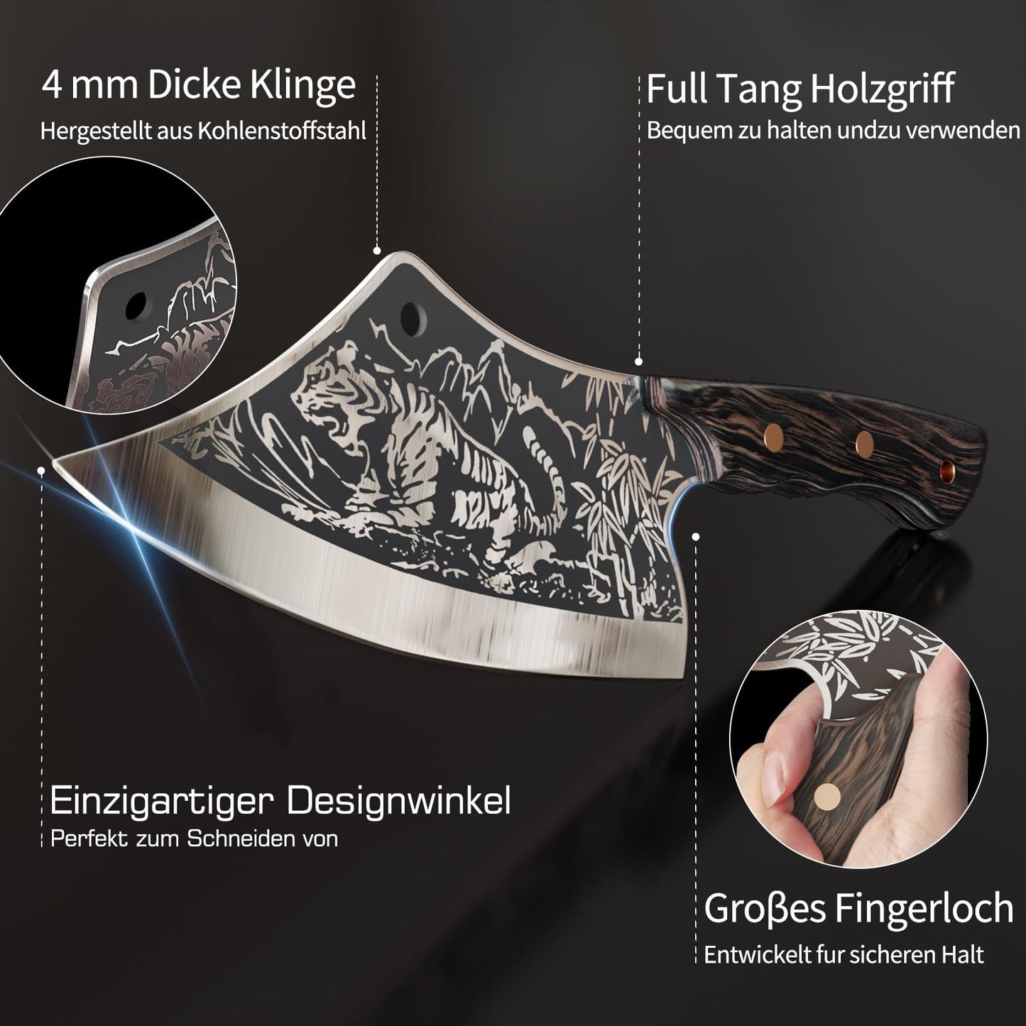 iPatio Japanese knife kitchen knife professional knife, Original Japanese chef's knife in damascus steel, cleaver boning knife with leather sheath, kitchen knife outdoor knife for kitchen camping BBQ.