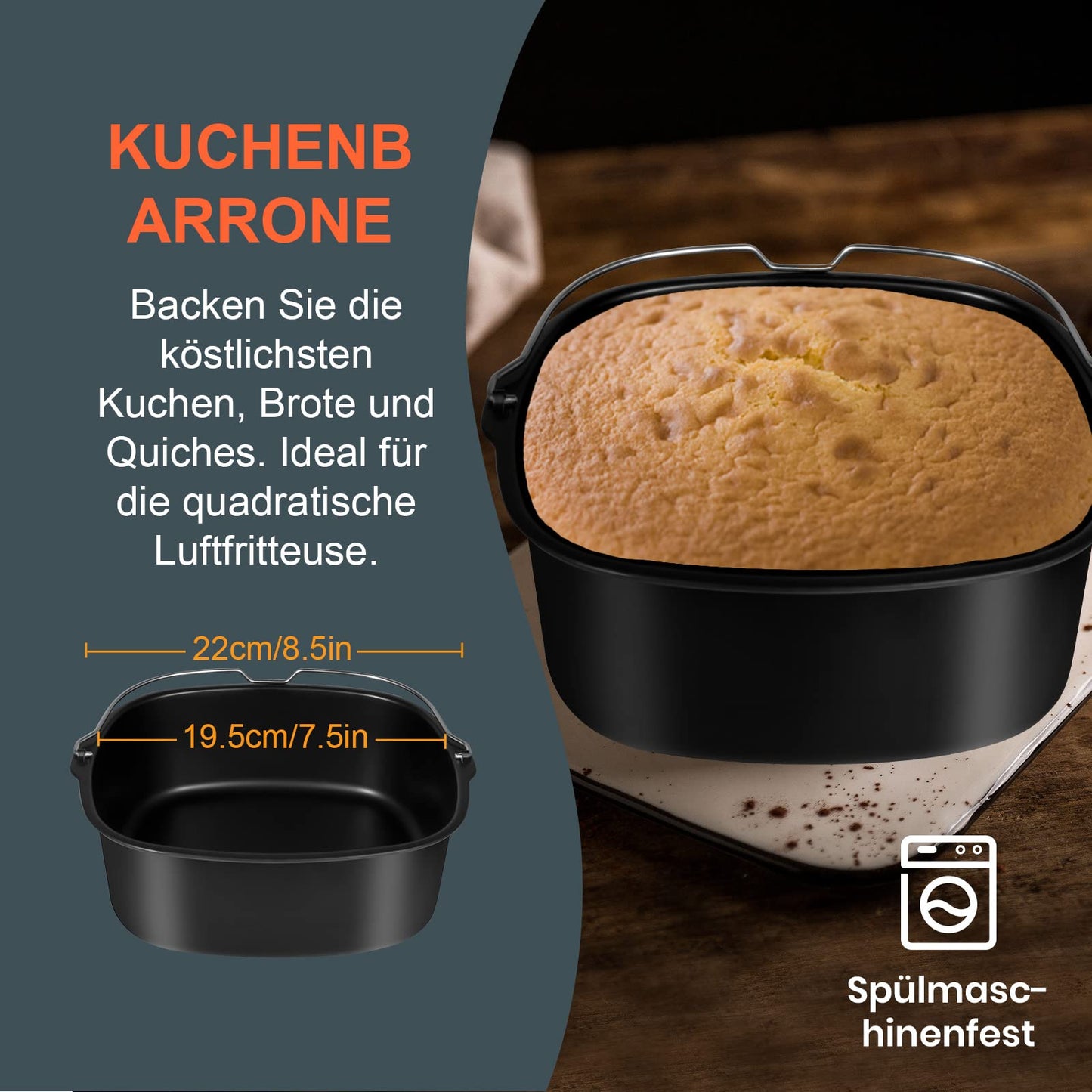 Airfryer XXL accessories hot air fryer accessories XL 5.5L square, hot air fryer accessories with parchment paper for COSORI Philips Innsky KLAMER 5.5L 6.2L air fryer.