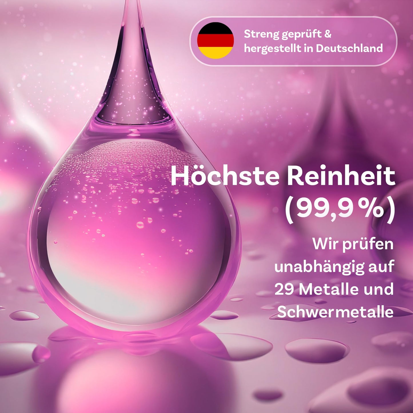 The higher MOON Lithium Powder 100g in violet glass | Li-Orotate for laboratory purposes | Highest purity 99.9% | 4% lithium content | Independently laboratory tested
