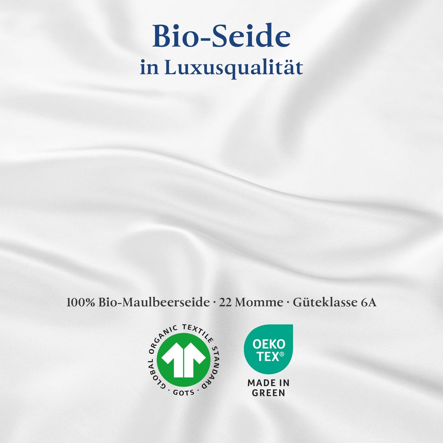 RENESSY pillowcases made from 100% organic silk 40x40 cm (2-Pack) - 22 Momme Mulberry silk, Grade 6A, Oeko-Tex certified in Germany - Luxury for hair and skin (Graphite Grey)