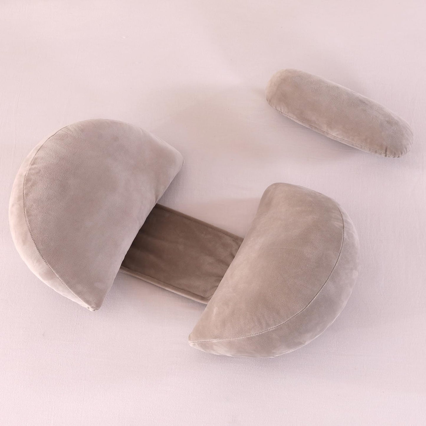 MINGPINHUIUS Pregnancy Pillow Nursing Pillow, U-shaped Pregnancy Pillow, Side Sleeper Pillow with Removable and Washable Cover, Support for Back Belly Hips Legs (Khaki)