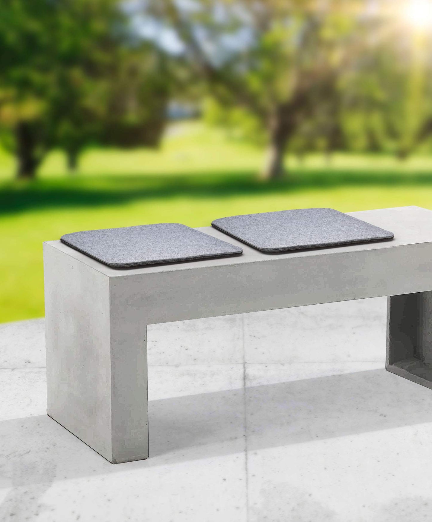 AMARE Home 6-piece set seat cushions felt reversible, 35 x 35 cm, dark gray / light gray.