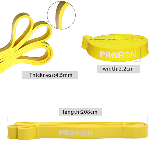 PROIRON Resistance Bands, Set for strength training, Pull Up Fitness bands, bands for strength training for Fitness/Sport/Muscle building/Pull-up/Yoga/Crossfit - A 3-piece set (Yellow+Purple+Red)