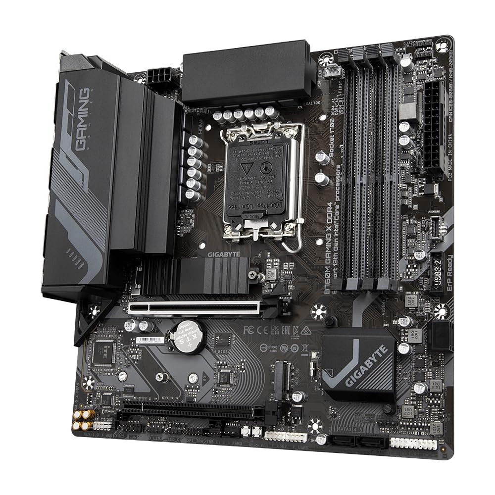 GIGABYTE B760M GAMING X DDR4 Motherboard - Supports Intel Core 14th Gen CPUs, 8+1+1 Phase Digital VRM, up to 5333MHz DDR4 (OC), 2xPCIe 4.0 M.2, 2.5GbE LAN, USB 3.2 Gen2