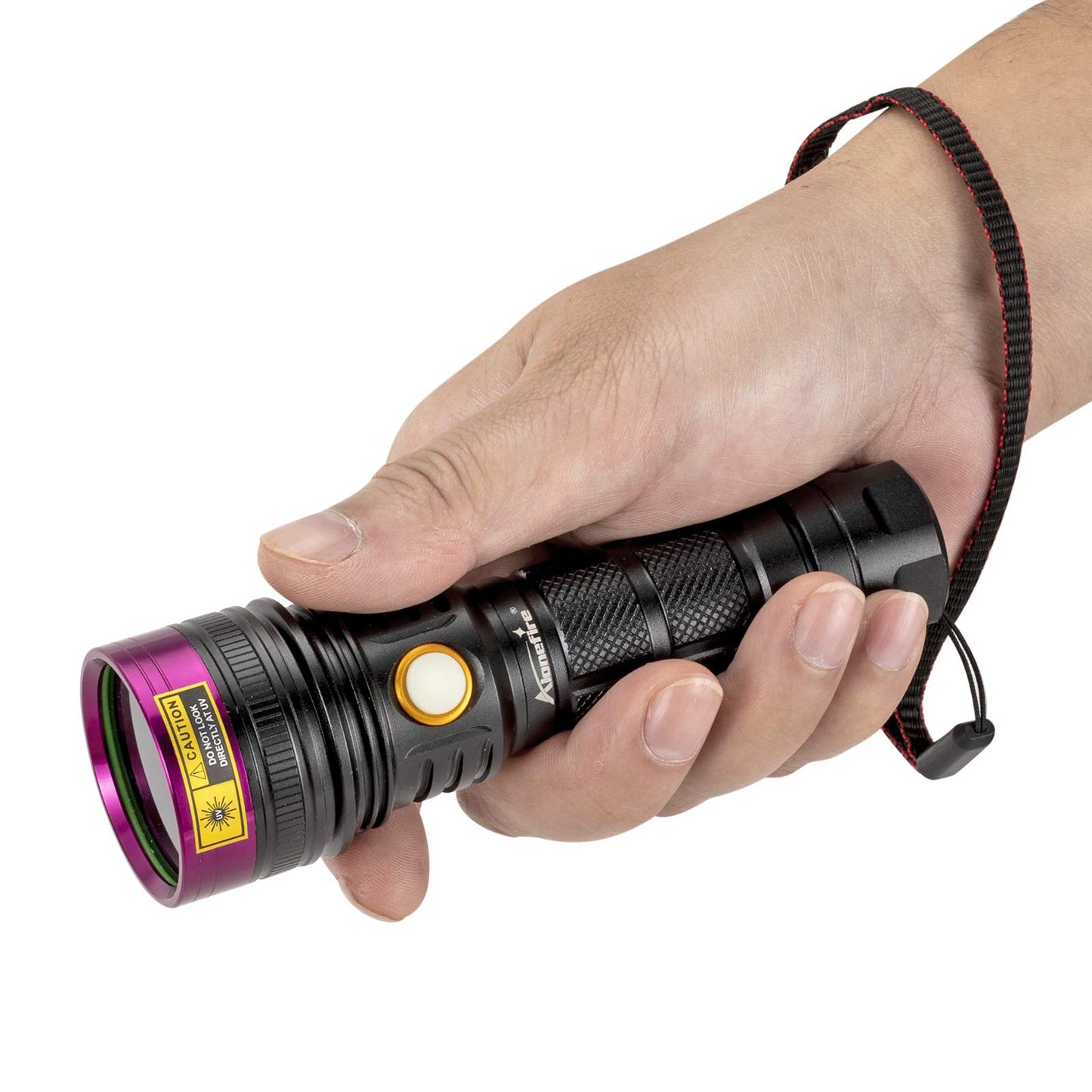 Alonefire SV18 12W UV flashlight 365nm USB rechargeable blacklight flashlight pet urine detector for resin curing, dry stains, scorpion with charging station, UV protective glasses, battery