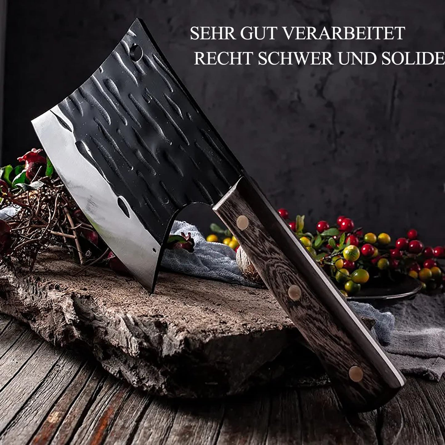 Omesio kitchen cleaver chopping knife bone cleaver bone knife bone saw chef's knife, for chopping bones.