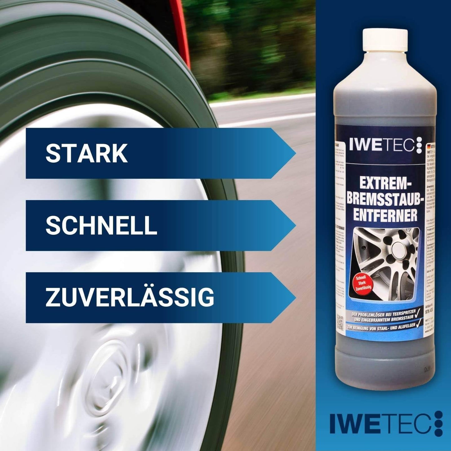 Iwetec Extreme Wheel Cleaner Brake Dust Remover 1L Concentrate