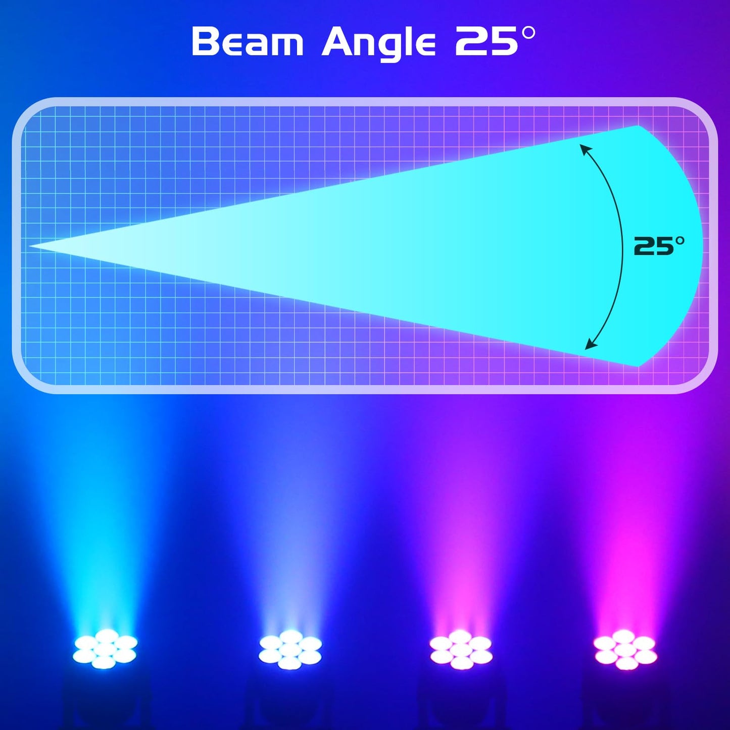 2 pack 7X15W Moving Head Wash LED lights with dmx512 RGBW, 5 control modes, 4 in 1 DJ lights for live events, bar, karaoke, Christmas, Halloween, home parties, weddings.