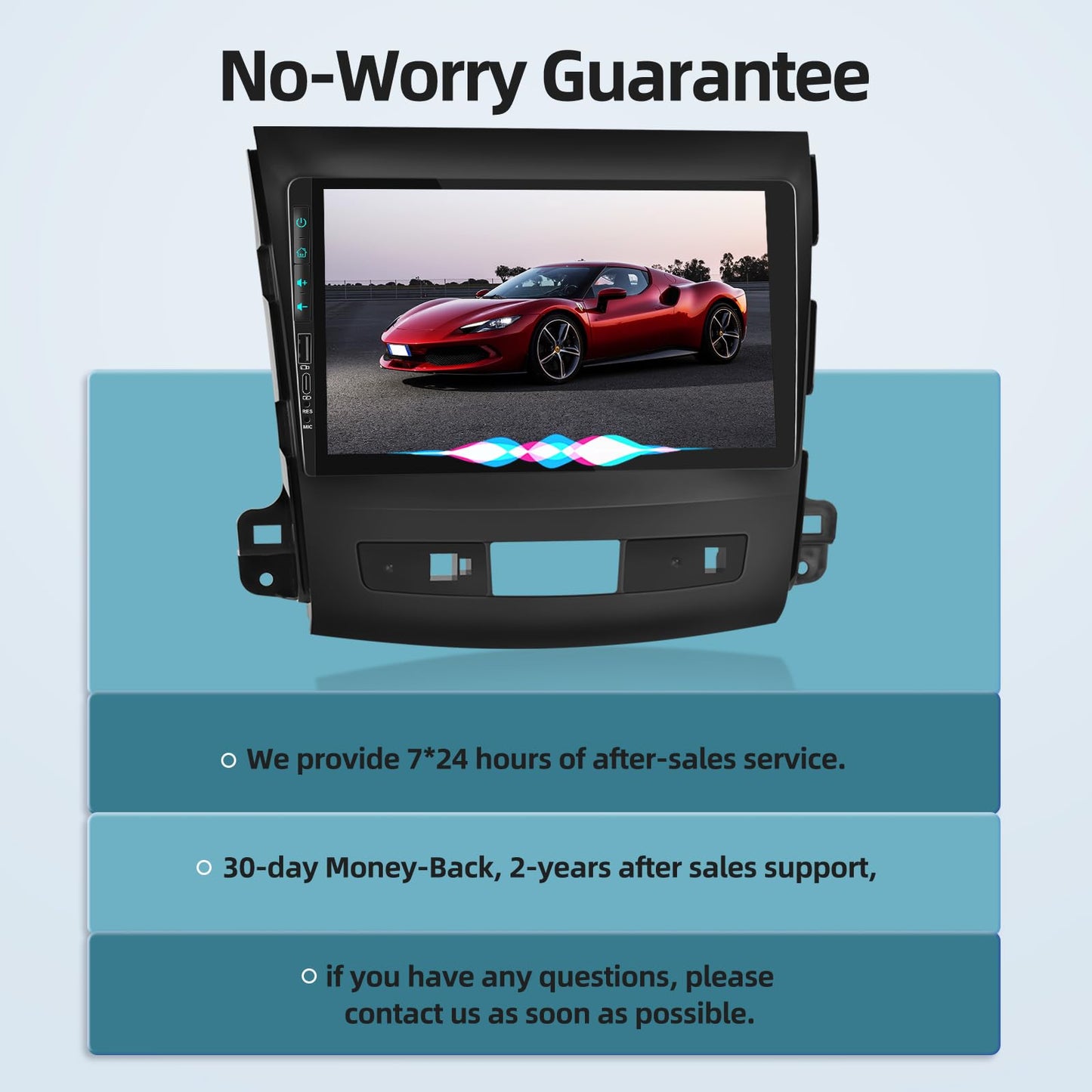 2+64G Android car radio for Mitsubishi Outlander 2/Peugeot 4007/Citroen C-Crosser 2008-2015 - 9 inch touchscreen car radio with Carplay & Android Auto - WiFi GPS Mirror Link