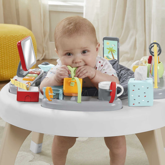 Fisher-Price HBM26-2-in-1 Homeoffice Activity Center, entertainment for babies and play table with music, lights, and sounds, toys for toddlers.