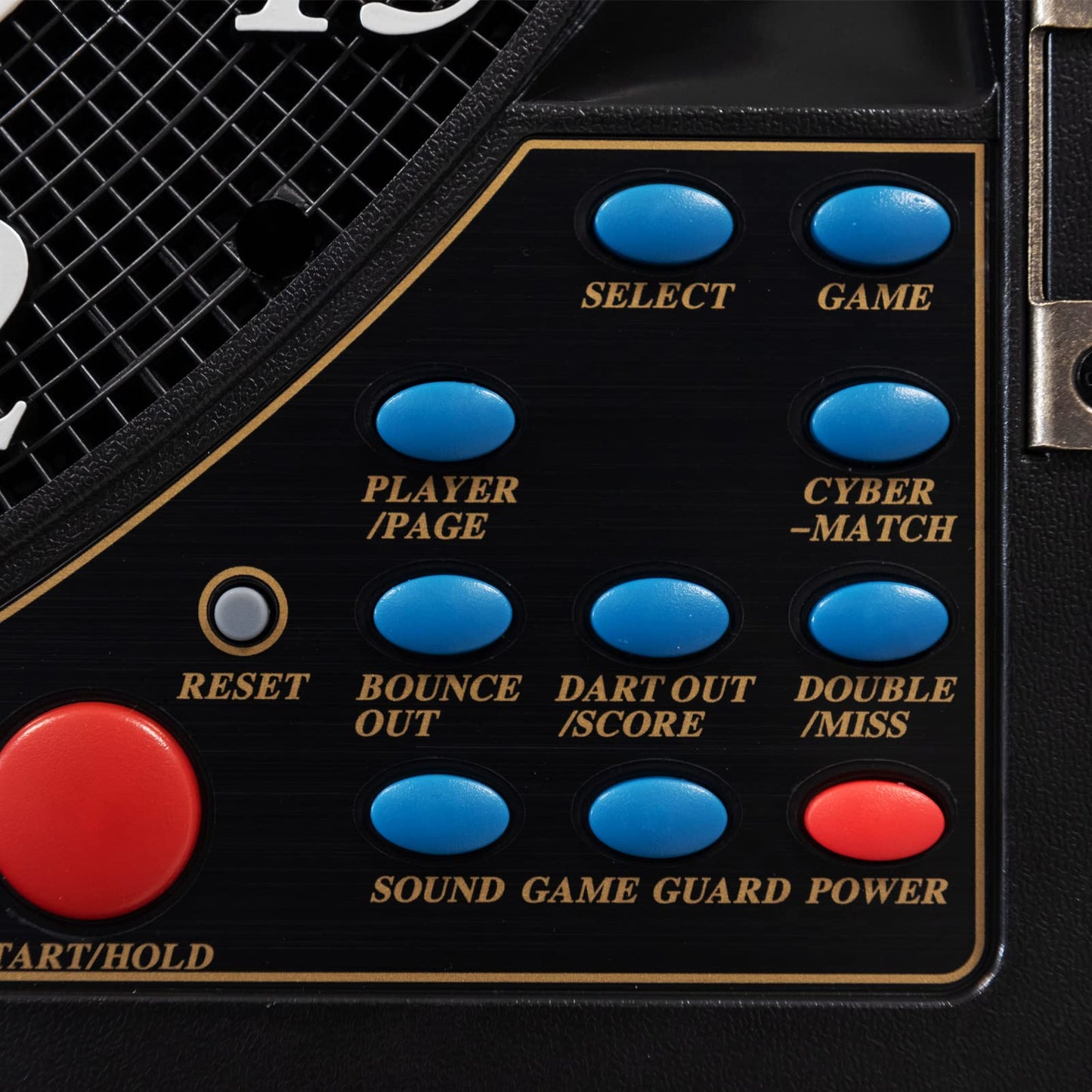 Dart machine Karella CB-90 in the cabinet, electronic dartboard with 38 games and 211 variations, exact tournament dimensions in 2-hole design, includes 12 soft darts.