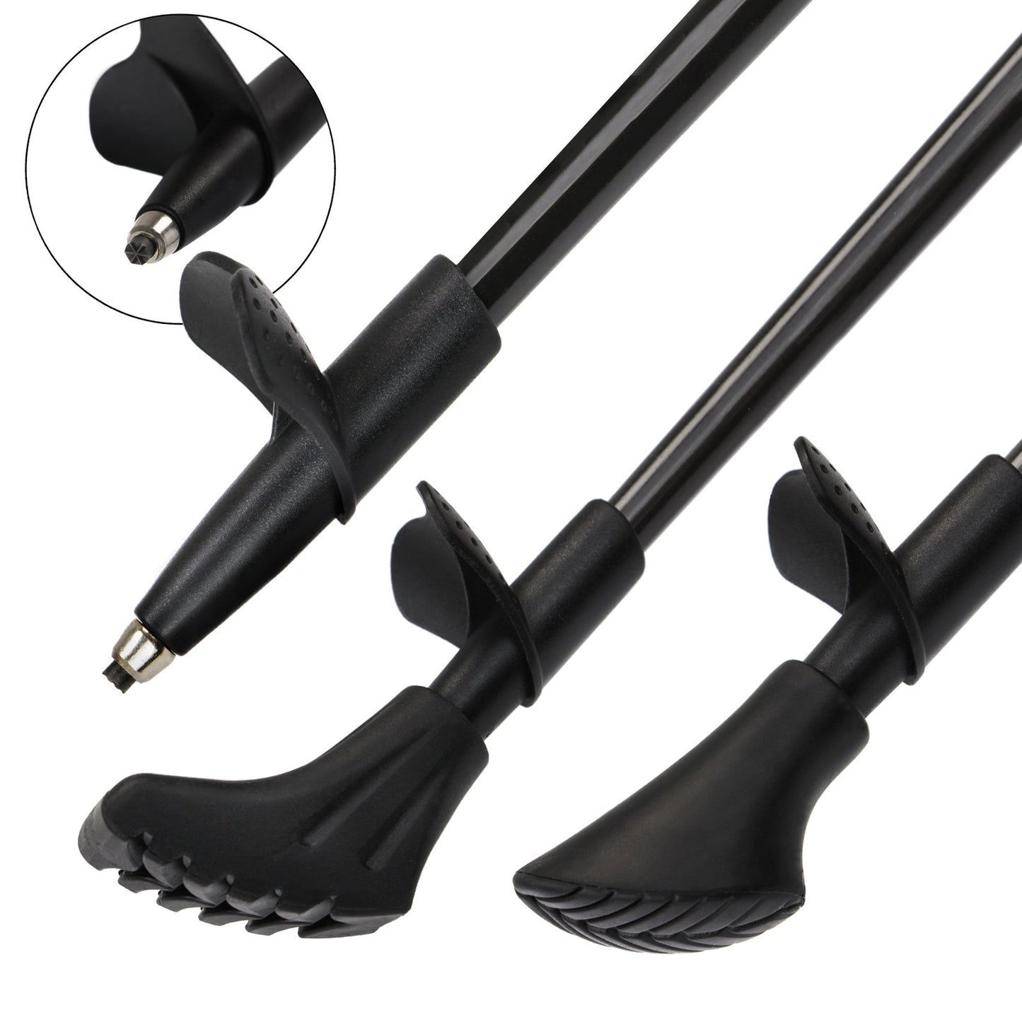 ALPIDEX Super Lightweight Carbon Nordic Walking Pole - very light walking poles, Length: 120 cm