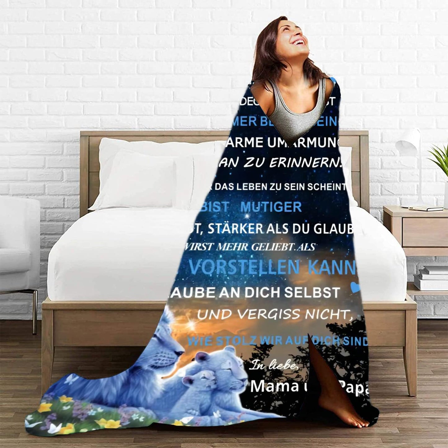 Personalized blanket gift for son from parents, cuddly fluffy blanket for our son from mom and dad, blanket gifts for Christmas Birthday Graduation, 18th birthday boy