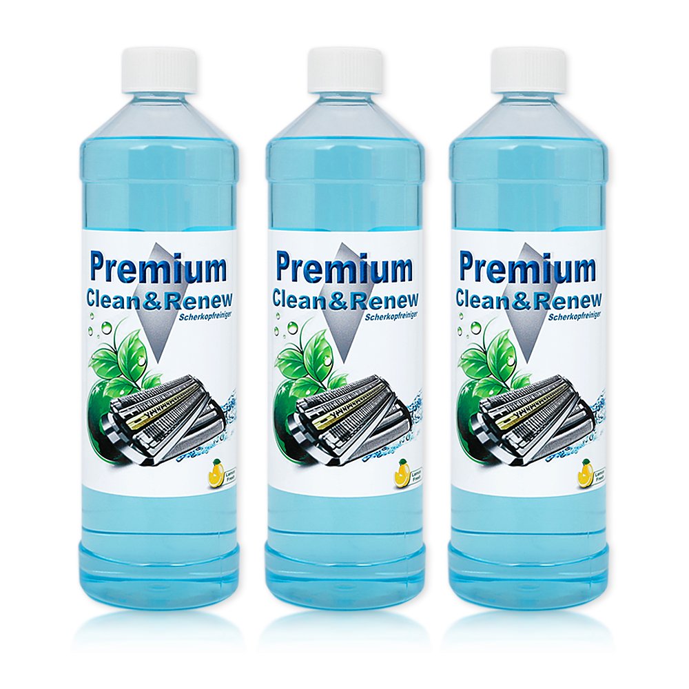3 liters of premium shaver cleaner for refilling Braun Clean&Charge Stations in the series: 9070cc / 9075cc / 9090cc.