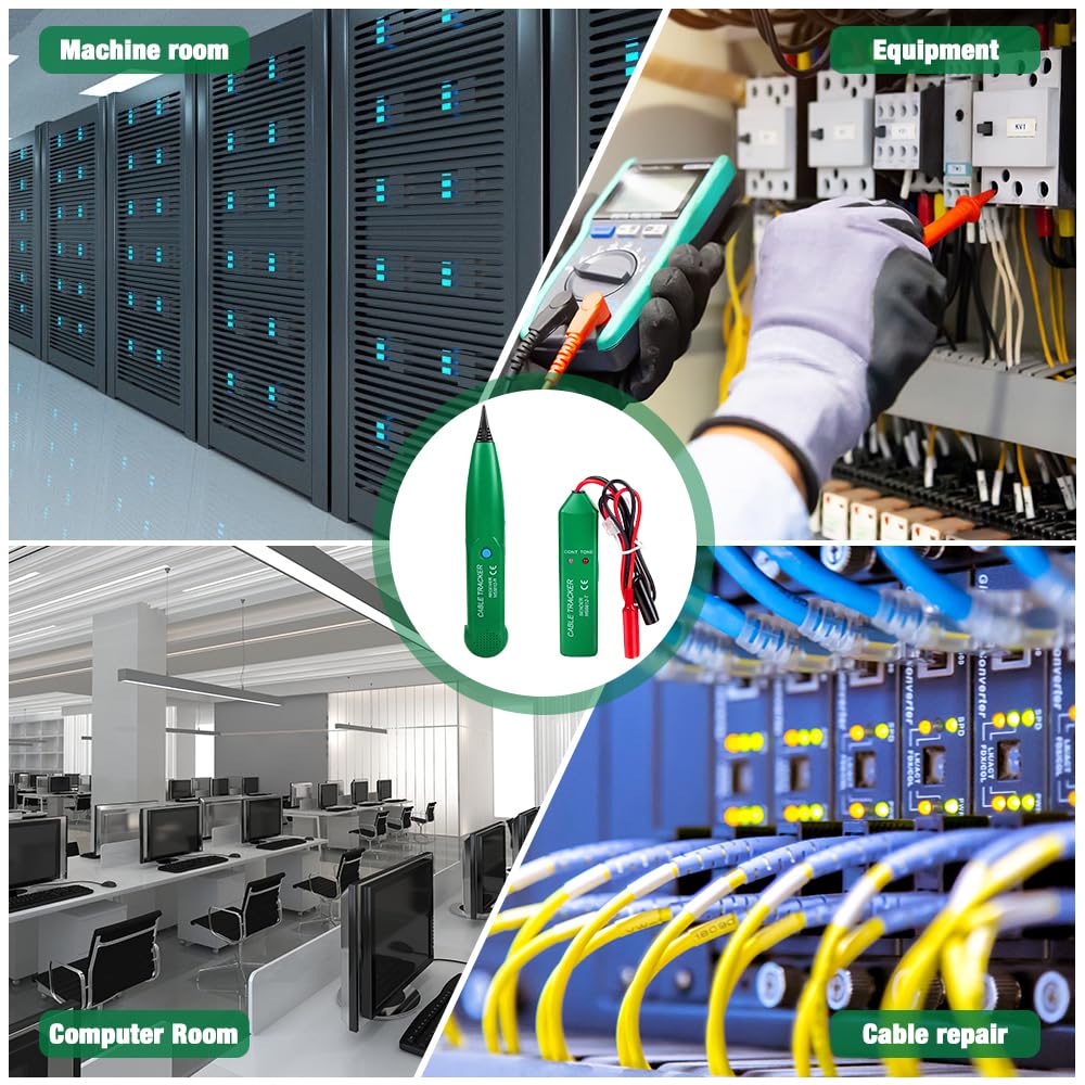 Wire break locator for robotic lawn mower, cable tracker, cable finder, cable tester, wire tracer, circuit tester, telephone line tracker for network maintenance, continuity test circuit traversal.