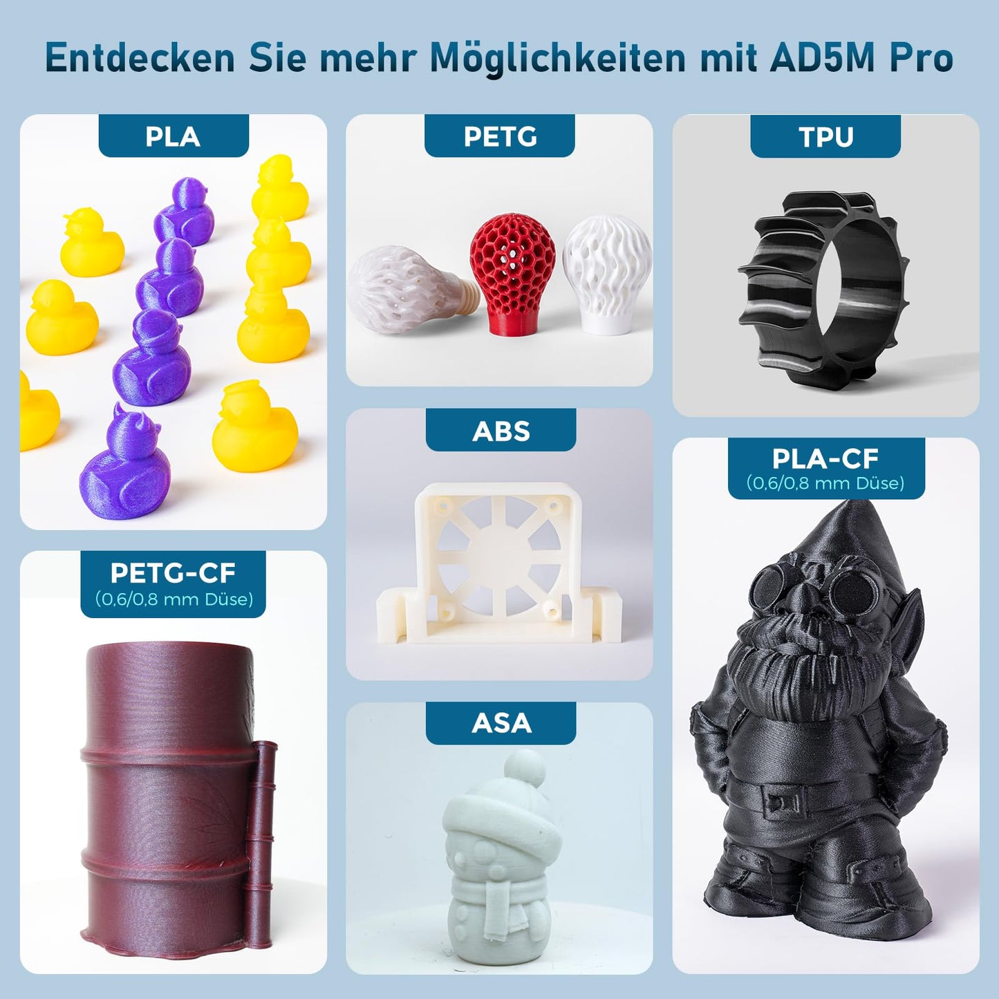 Flashforge Adventurer 5M Pro 600mm/s 3D printer with auto-calibration - Quick-change nozzle + PEI plate - 220x220x220mm build volume for model making/prototyping.