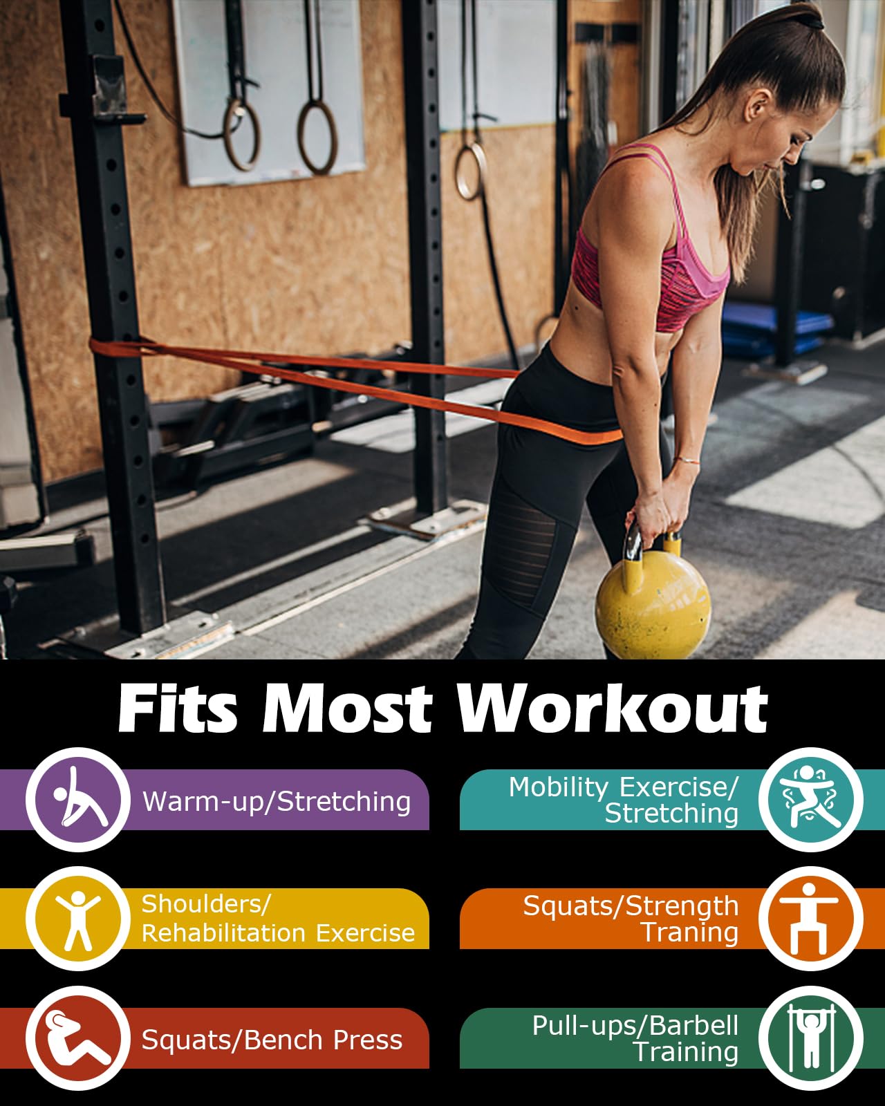 Zacro Resistance Bands, Fitness Bands Set with door anchor for yoga, Pilates, training, physiotherapy, pull-up assistance, strength training for men and women.