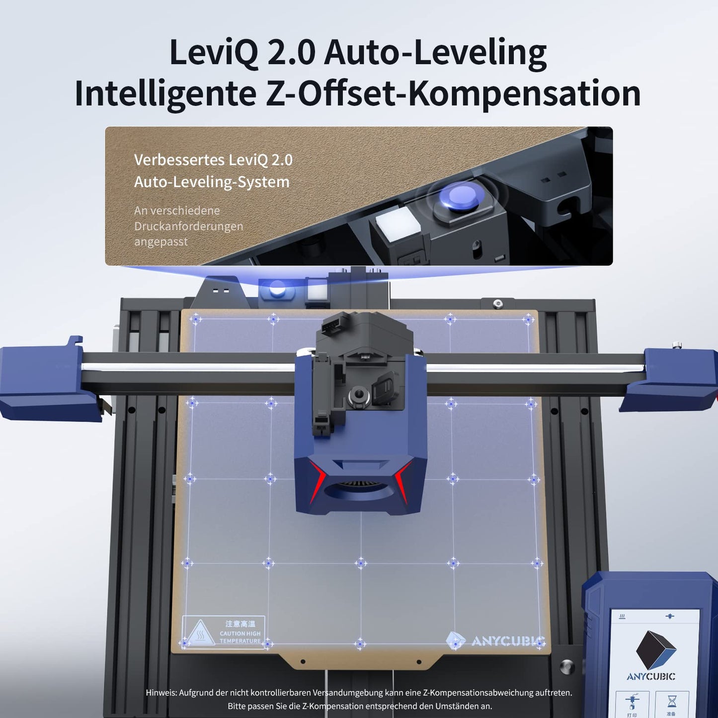 Anycubic Kobra 2 3D Printer, 6 times faster, LeviQ 2.0 Auto-Leveling, beginner-friendly, print size 220 * 220 * 250mm.
