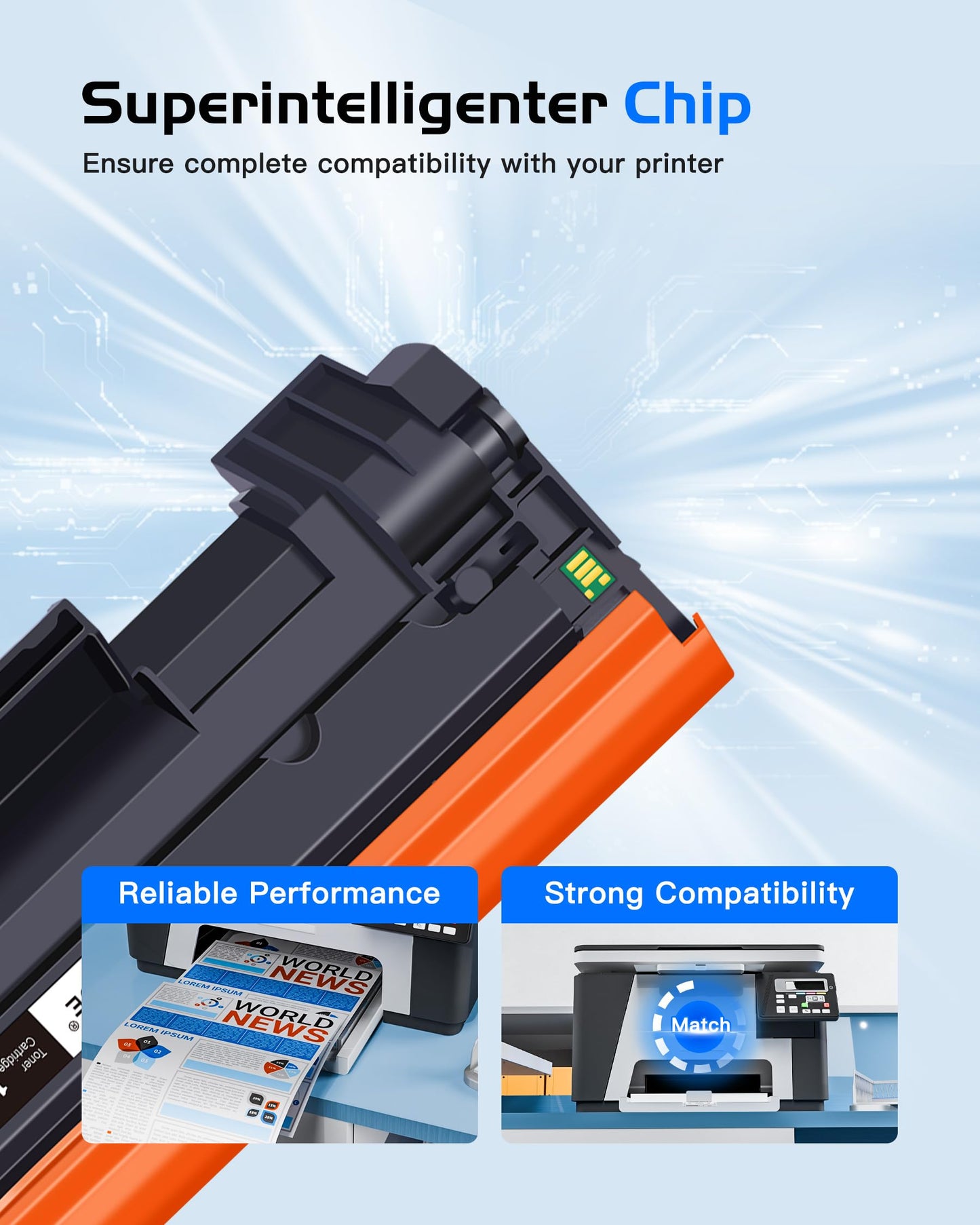 GPC IMAGE 142A with Chip Toner Cartridge Compatible with HP 142A W1420A 142X W1420X for HP Laserjet MFP M140w Toner Laserjet M110w M110 M140 M139w M139 (1 Black)