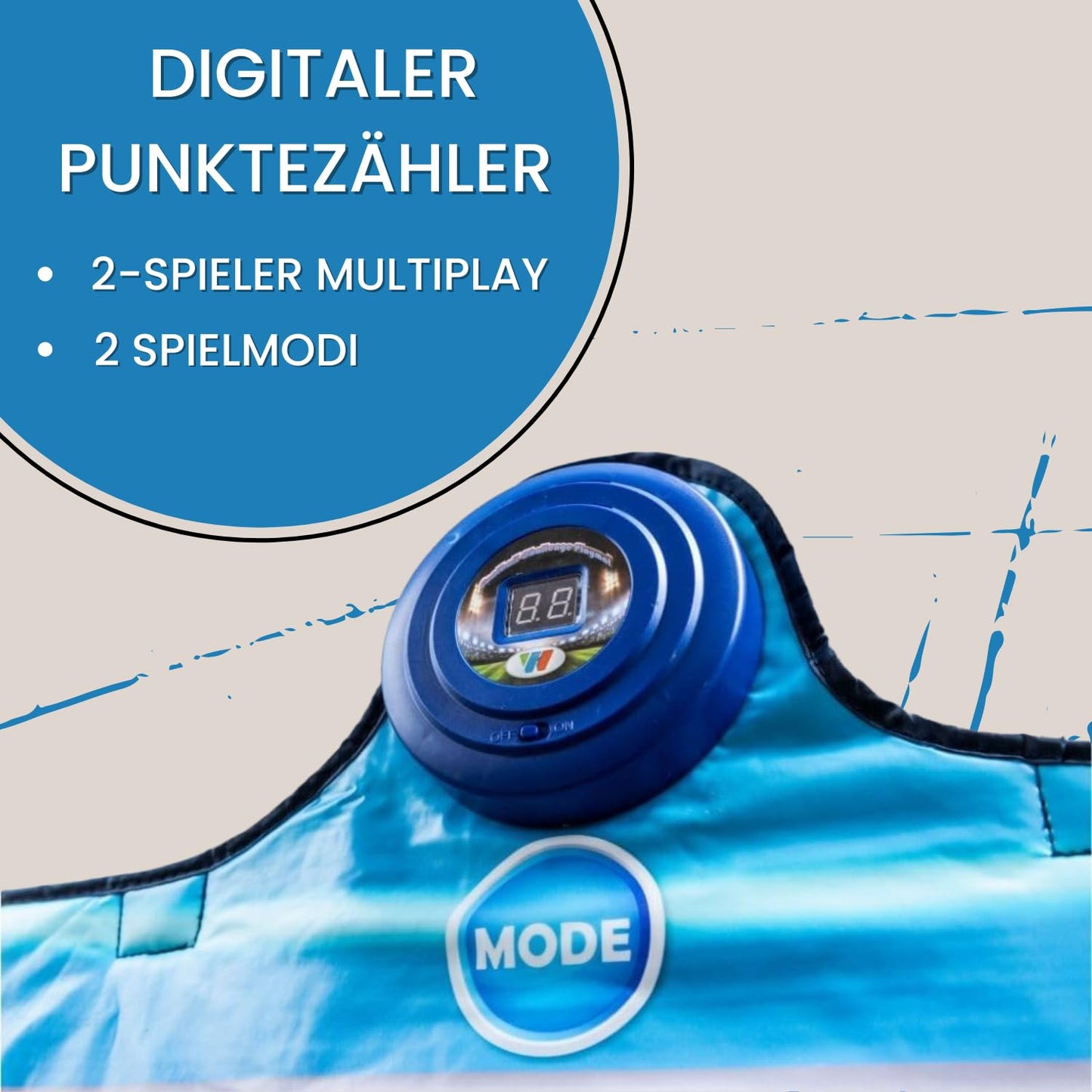 ARZOM - Electro Keeper - Electronic Goal Wall & Soccer Mat with 2 Player Score Counter - Soccer game for indoor & garden - Soccer goal gift for boys & kids - Includes ball & pump