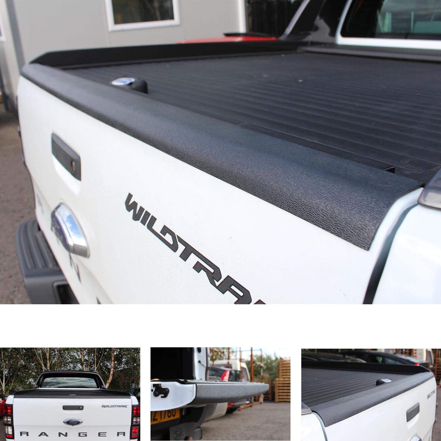 JHCHAN Tailgate Guard Bumper Cover for Ford Ranger 2012-2022 T6 T7 T8 Wildtrak XL XLT Limited Stormtrak Wolftrak Raptor