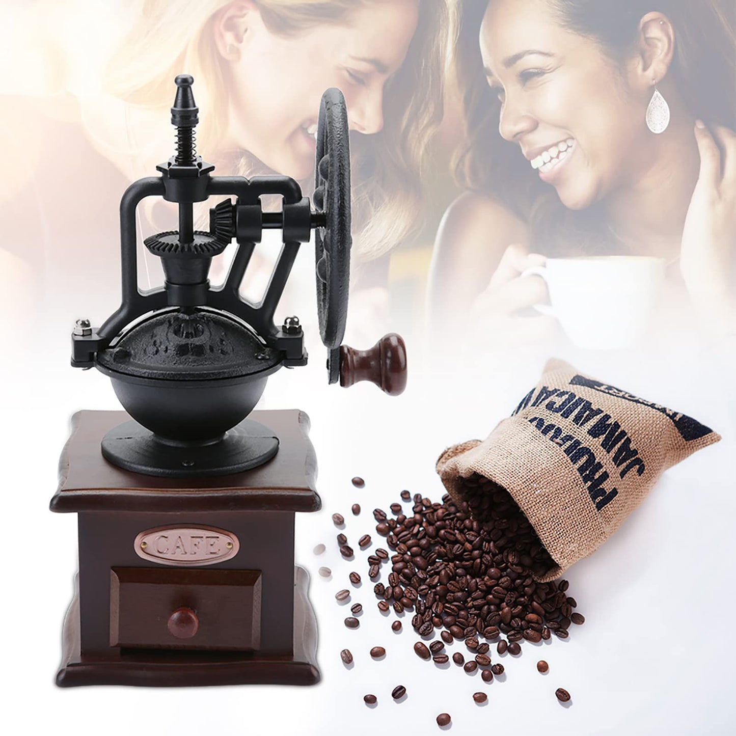 Retro Manual Grinder Hand Crank Coffee Grinder Home Grinding Machine