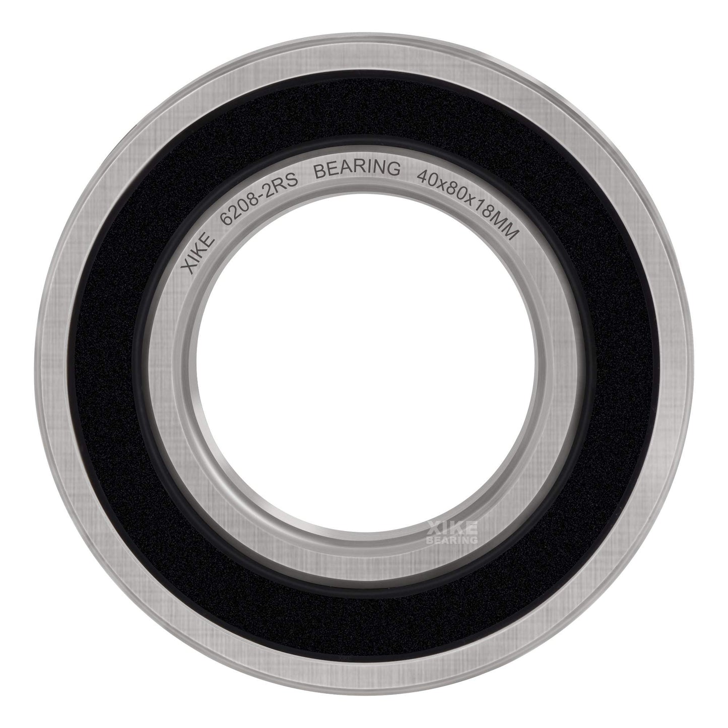 XiKe 2pcs 6208-2RS Ball Bearings 40x80x18mm Chrome Steel with Double Rubber Seals, Pre-Lubricated, 6208RS Deep Groove Ball Bearings with Covers.