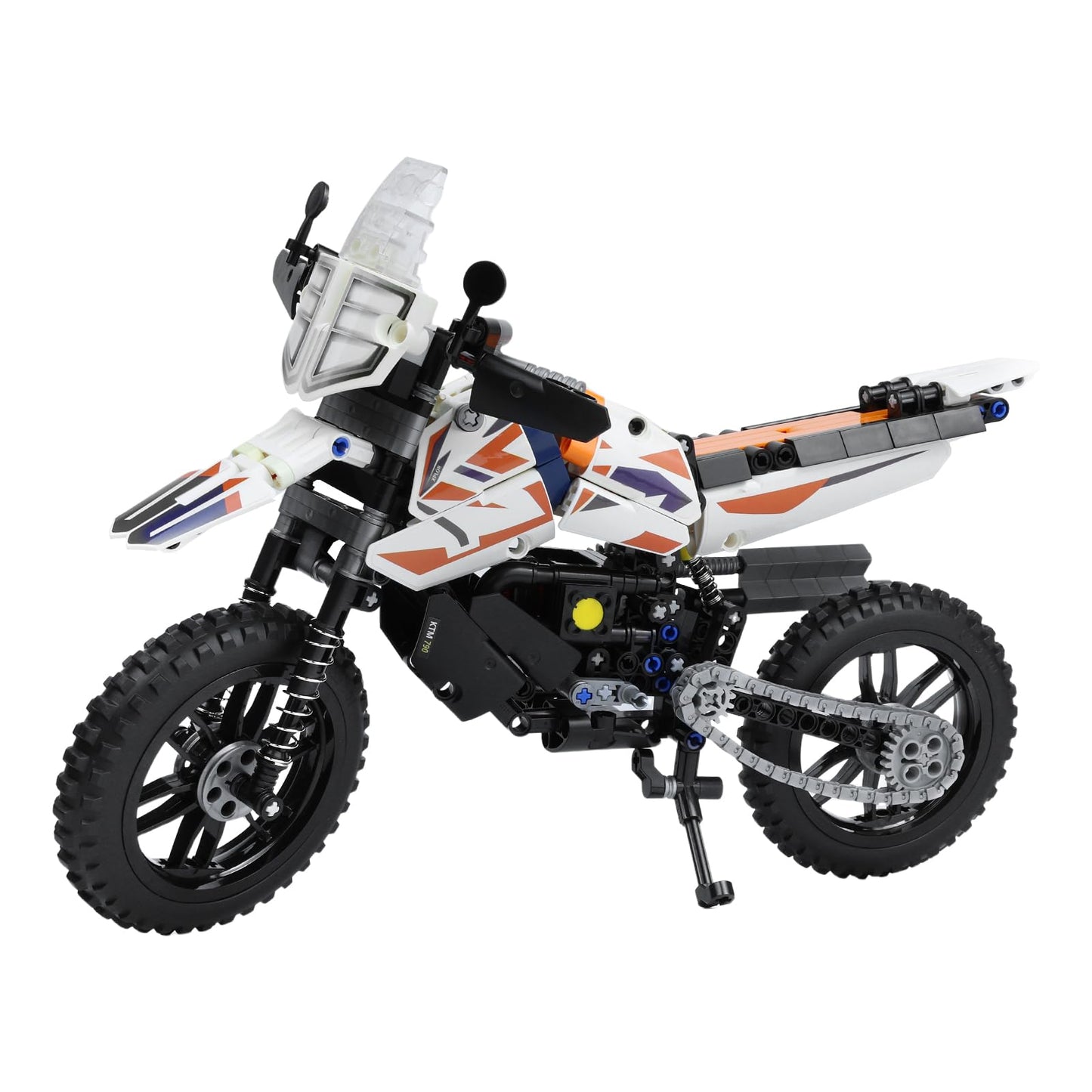 CASAFUNY Motorcycle Compatible with Lego Technic, 1:8 City Car Toy 434-piece model with Rotating Wheels Sticker, Birthday Gift for Boys and Girls aged 8 9 10 11 12 years old, White