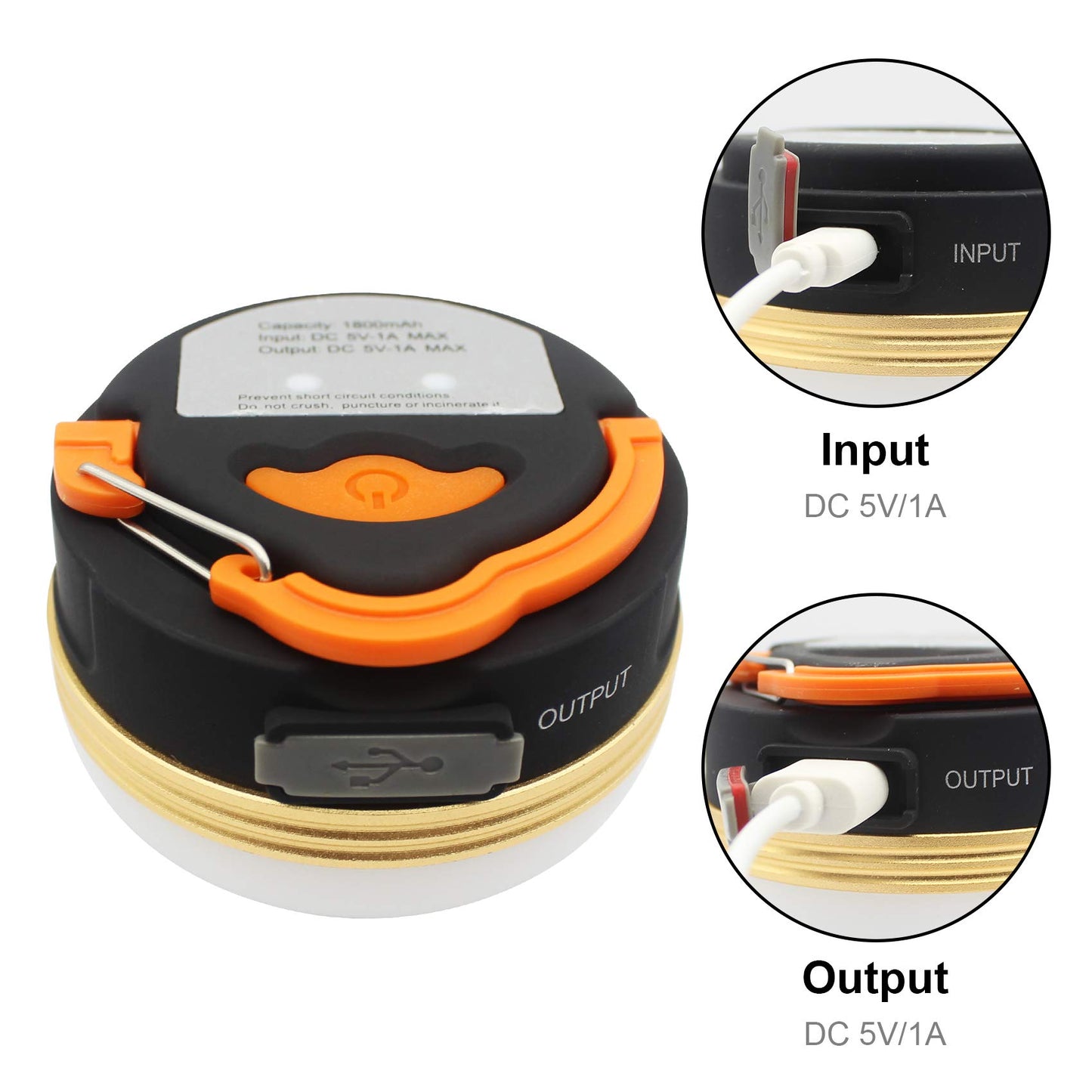 Mostop Camping Lantern 2 Pack LED USB Rechargeable Camping Light Waterproof 3 Modes Power Bank Tent Lights for Outdoor Camping Hiking Emergency