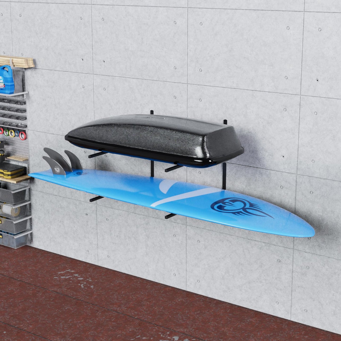 Roof box box wall mount bracket roof box ski box surfboard garden tools sports equipment holder 80 cm