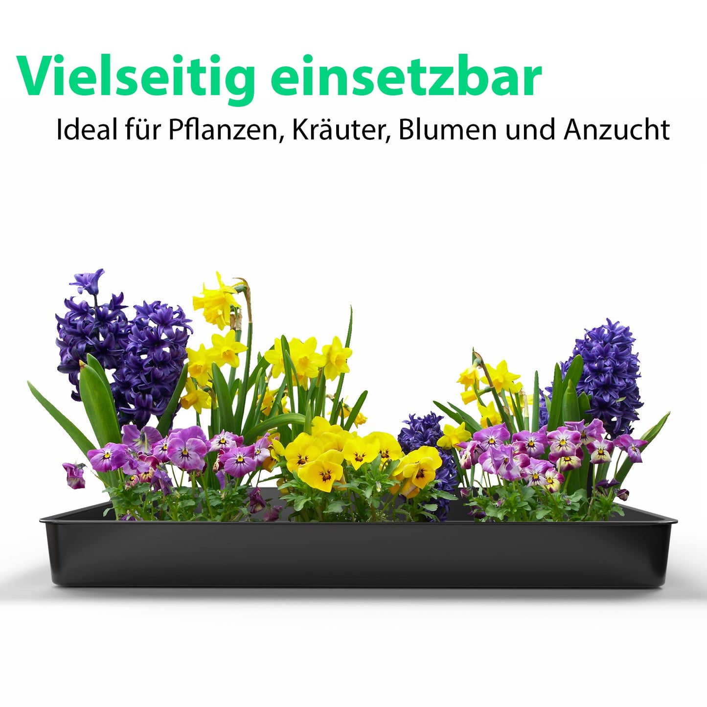 BigDean multipurpose tray 60x60x7cm is perfect as a grill grate tray, litter tray, or mortar tray - high-quality plastic tray