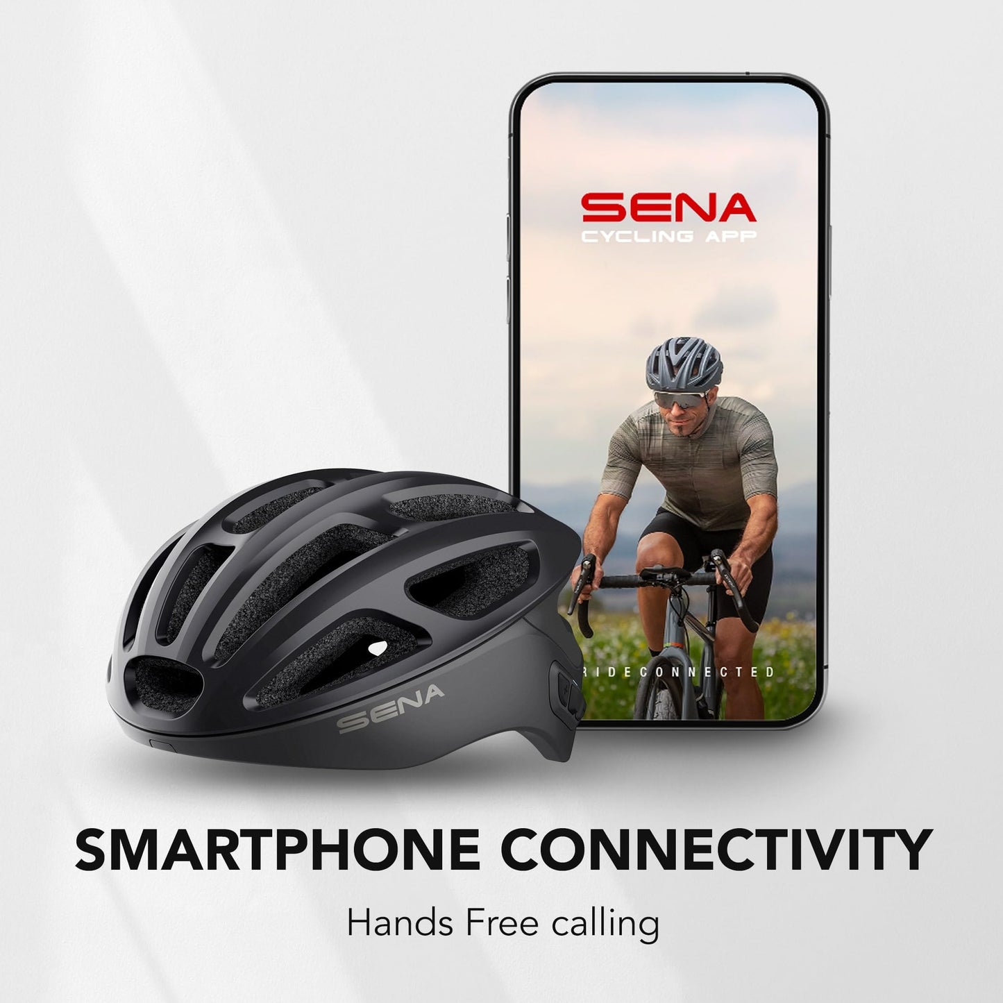 Sena R1 Smart Bike Helmet (Matte Gray, L)
