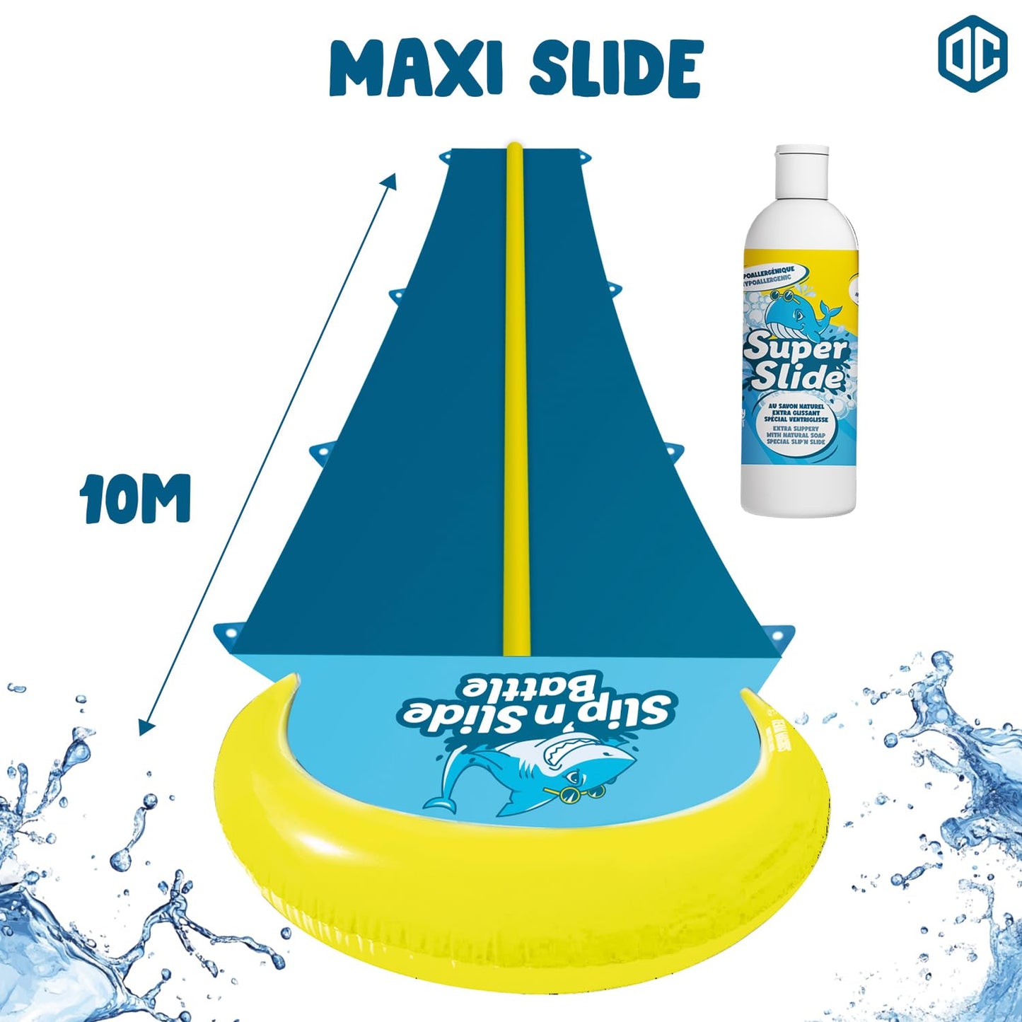 Original Cup® | Water Slide Mat Giant Pack XXL | 1 Slip Mat Double Track 10 Meters + 1 Liter Extra Sliding Soap 100% natural | Premium Quality | Slip'n Slide Water Games 100% Fun