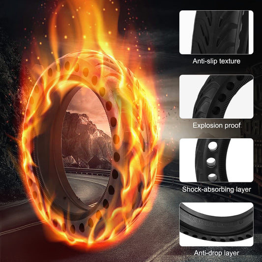 OUXI 8.5 inch E Scooter Solid Tire, 8 1/2 Solid Rubber Tire, 50/75-6.1 Tubeless Solid Tire for Xiaomi 1S / Pro 2 / M365 / M365 Pro / 3 / 3 Lite / Essential and all 8.5 inch Scooter Tires.
