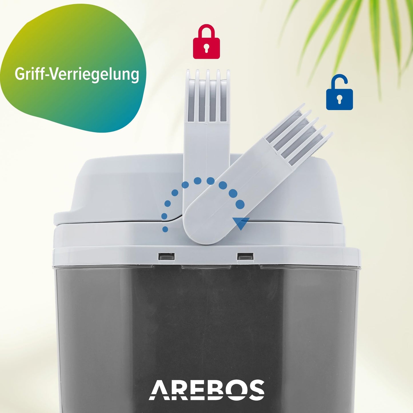 Arebos 25 Liter cooling box | for cooling and keeping warm | Mini fridge | Thermoelectric cooling box | with ECO mode | 12/230 V for car and socket | electric cooling box | Anthracite.