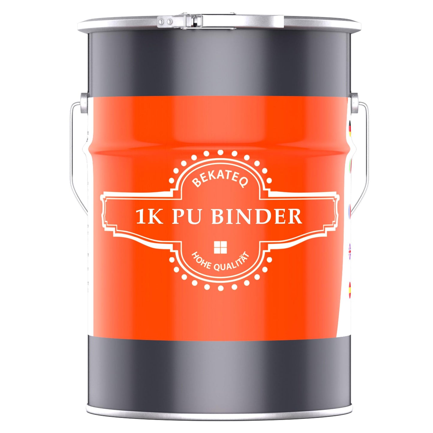 1K PU Binding agent adhesive for outdoor stone carpet, UV-resistant, 2kg colorless glossy - no yellowing, elastic, sealing, sufficient for 50kg marble gravel - BEKATEQ BK-667PU