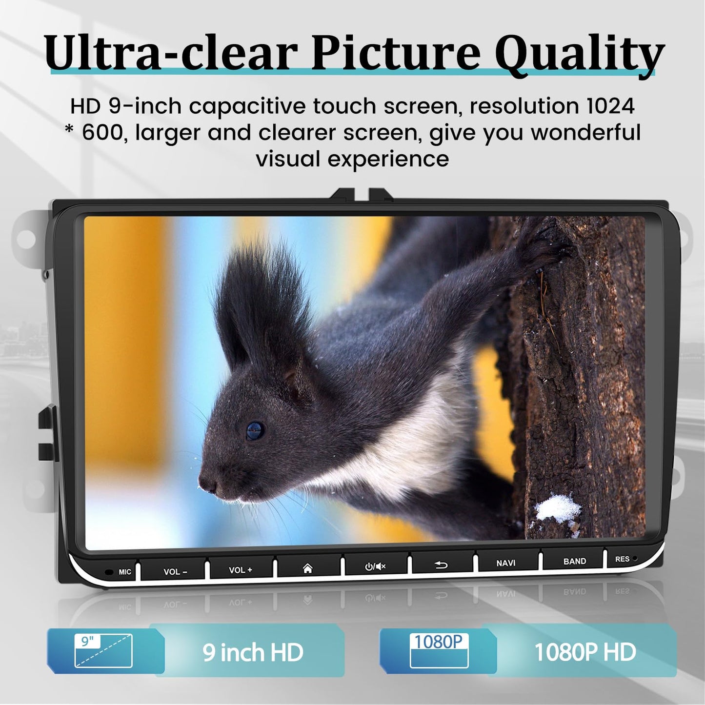 NHOPEEW Android car radio for VW Golf 5 6 MK5 MK6 Caddy Beetle Jetta Passat Polo Tiguan Touran RCD 330 360 / Seat/Skoda, Apple Carplay and Android Auto 9-inch 2+64G + AHD rear view camera