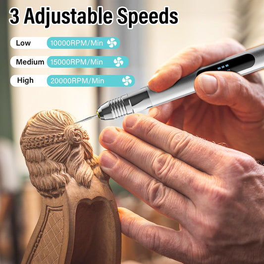 Electric Engraving Pen, Multifunctional Wood Engraving Tool, Rechargeable USB Battery Portable Engraving Pen, Etching Tool for DIY Jewelry, Wood, Glass, Metal