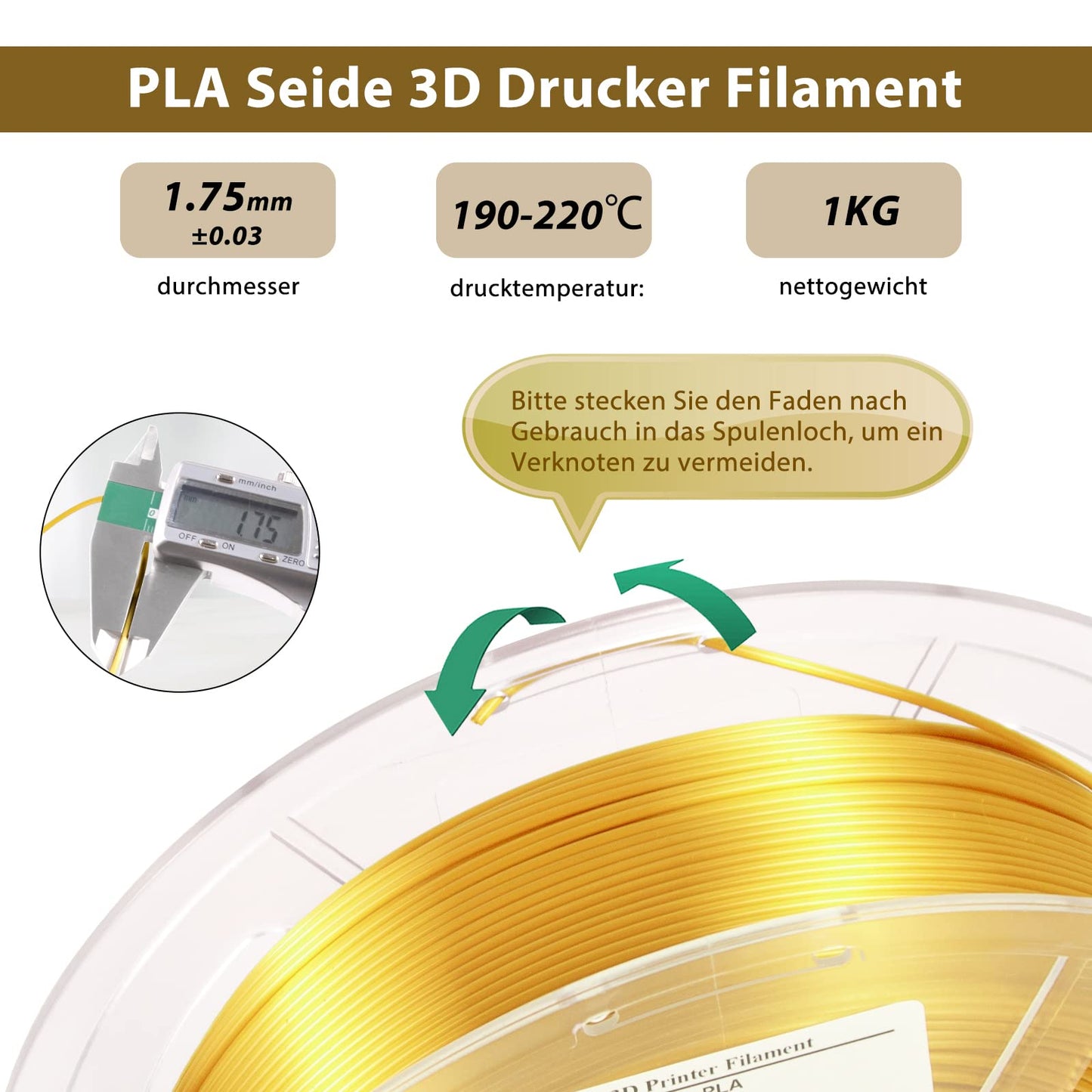iSANMATE 1.75mm PLA Rainbow Filament, 1kg Spool for 3D printers, Accuracy +/- 0.02mm.