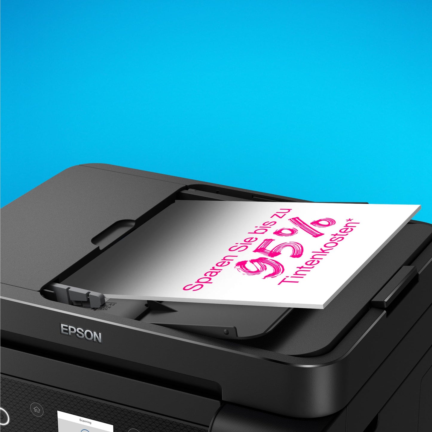 Epson EcoTank ET-3850 A4 multifunction Wi-Fi ink tank printer, with included ink supply lasting up to 3 years.