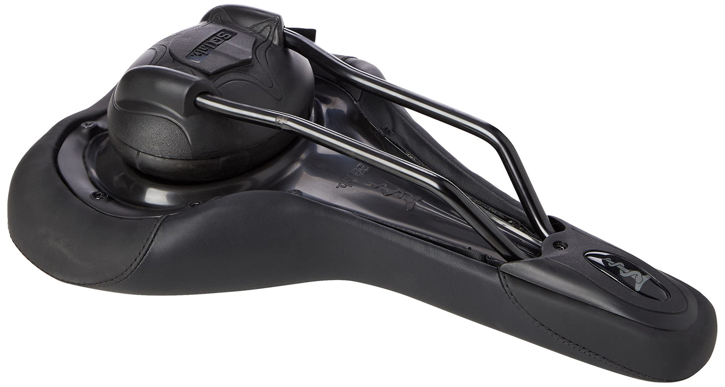 SQlab Unisex - Adult 602 Ergolux Active 2.0 Bicycle Saddle, Black, 14 cm