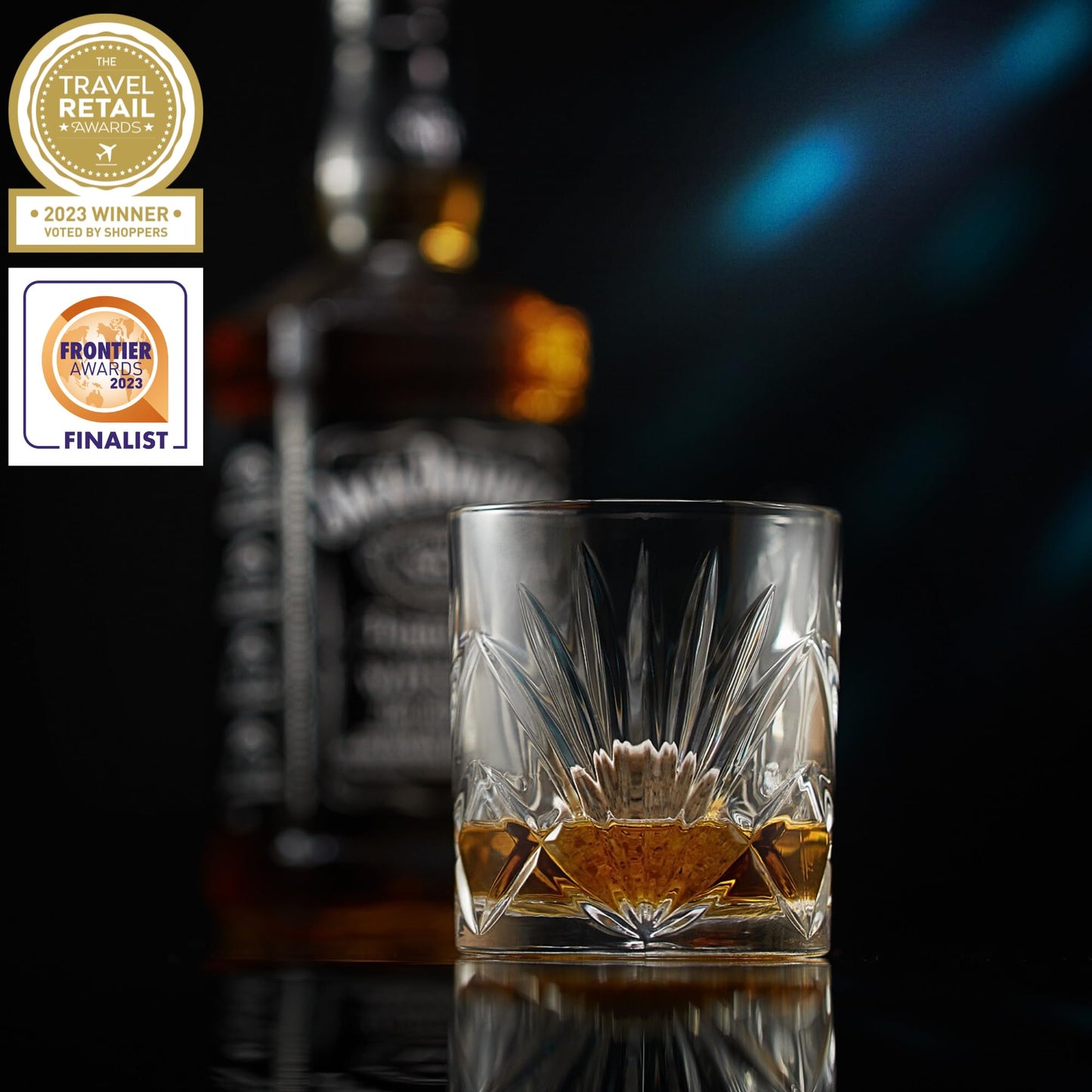 Whiskey Stones Set - 6 Handcrafted Round Granite Whiskey Stones - 2 Whiskey Glasses - Hardwood Presentation and Storage Board - Whiskey Gift Set Box with Gold Foil by Rocks