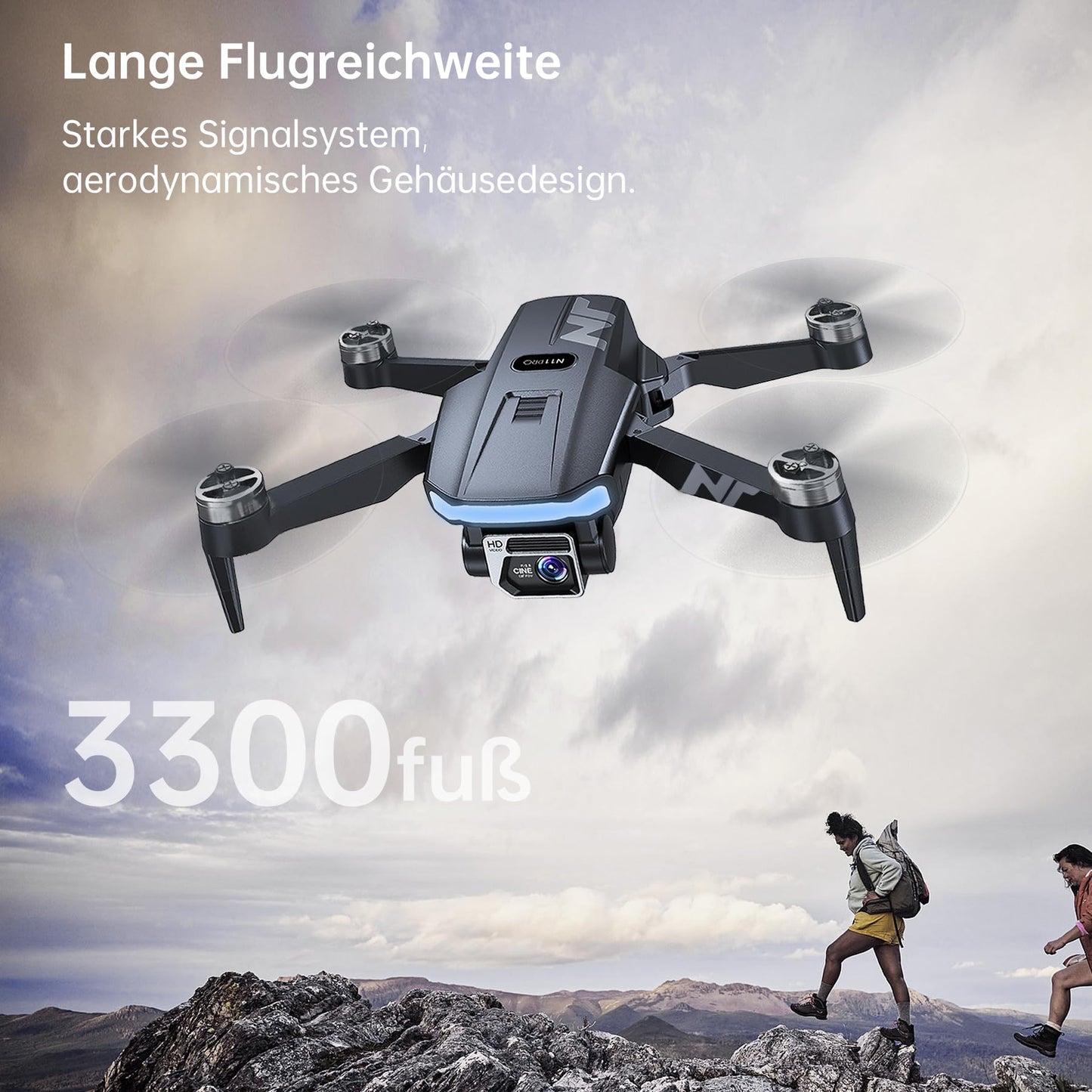 NAFYRE N11 PRO GPS Drone with Camera for Adults 4K UHD, 90min Flight Time, Long Control Range, Auto Return, Follow Me, Brushless Motor, 5G FPV RC Quadcopter for Beginners