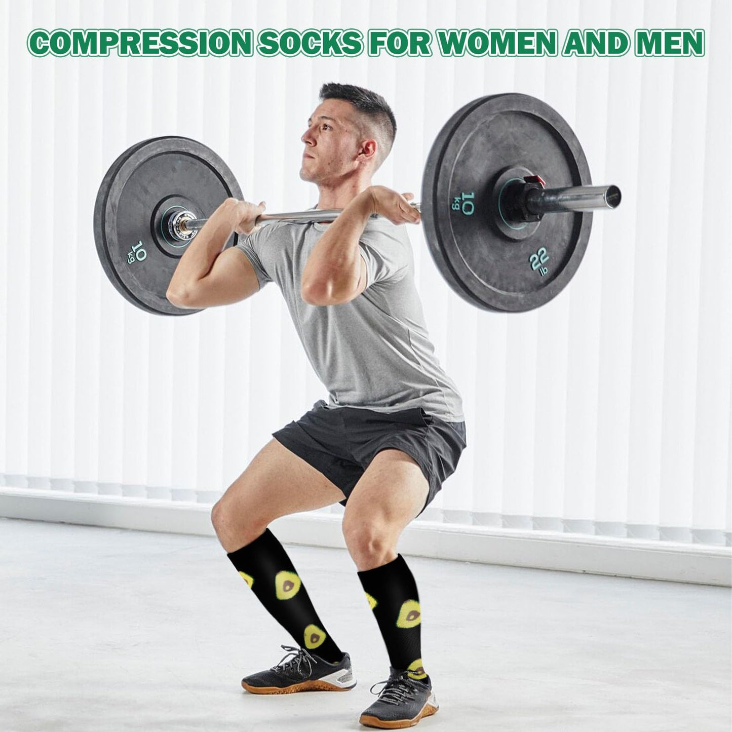LEOSTEP Compression Socks (6 Pairs) Women's Thrombosis Socks Compression Socks for Sports, Flights, Running, Travel, Cycling, Pregnancy Nurse 20-30 mmHg