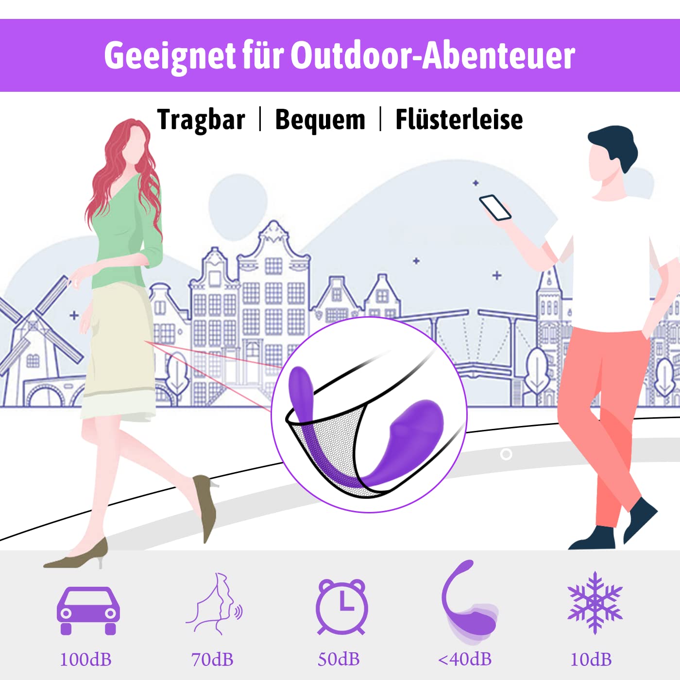 App-controlled vibrator with Bluetooth for her clitoris and G-spot, Amoochoo Portable Anal Dildo, silicone vibrating egg with 9 vibration modes, love balls sex toy with remote control for couples.