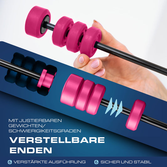 ELANI Swing stick - Adjustable resistance & ergonomic grip - High-strength gymnastics stick, also suitable for physiotherapy - Swinging Sticks, Swing stick fitness champion, Flex Stick