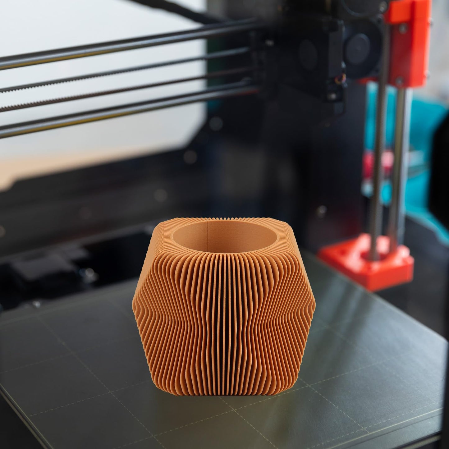 LVVJ3D PLA Filament 1.75mm, Natural Matte Wood Texture 3D Printer Filament, Yellow Teak Wood Filament Precision +/- 0.03mm, 1kg/Spool