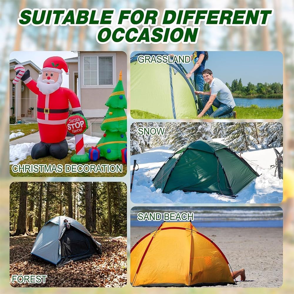 24 pieces of screw-in camping pegs, rotating tent pegs with threads, screw-in camping pegs, pegs earth nails sturdy for hard ground, forest, meadows, grass. Durable and strong.