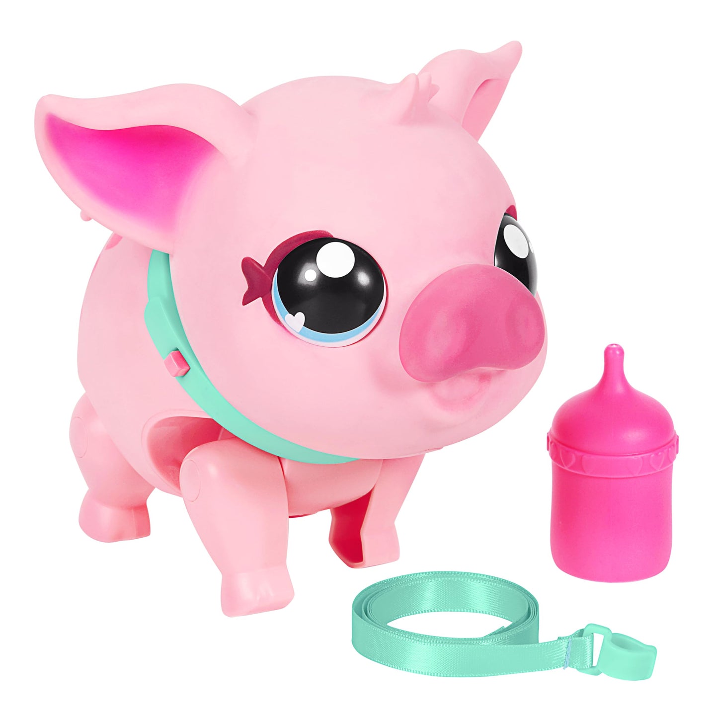 Little Live Pets - My Pet Pig, a cuddly interactive toy pig that walks, dances, and nuzzles. Featuring 20+ sounds and reactions. Batteries included. Ideal for kids ages 4 and up. Pink color.